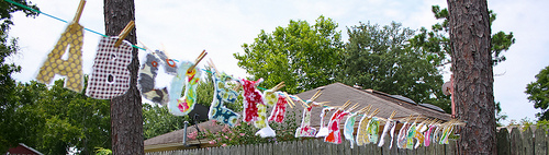 Jessica's rag quilt letters.